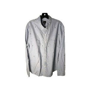 J Crew Flex Causal Sailboat Long Sleeve Button Down Shirt Men's Large‎